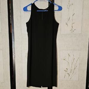 Tahari Black Sleeveless Halter Midi Dress for Cocktail